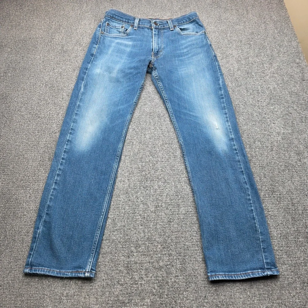 Levi's 505 Regular Fit Jeans Mens 30x30 Blue Stretch Straight Leg Denim Levi
